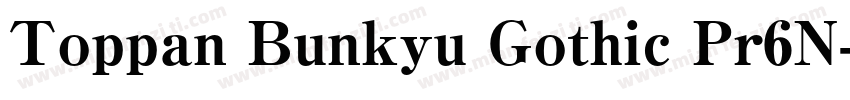 Toppan Bunkyu Gothic Pr6N字体转换